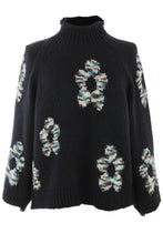 Load image into Gallery viewer, Flower Pattern Wool Knit Jumper
