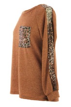 Load image into Gallery viewer, Leopard Sequin Trim Lurex Knit Jumper
