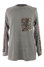 Load image into Gallery viewer, Leopard Sequin Trim Lurex Knit Jumper
