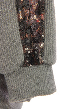 Load image into Gallery viewer, Leopard Sequin Trim Lurex Knit Jumper
