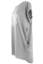 Load image into Gallery viewer, Silver Foil Heart Tunic Top
