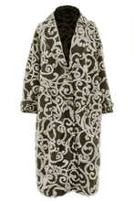 Load image into Gallery viewer, Swirl Pattern Wool Coat
