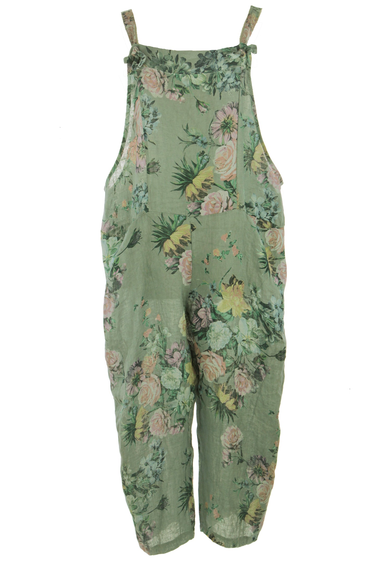 Floral Linen Dungaree