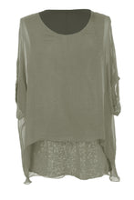 Load image into Gallery viewer, Sequin Hem Silk Top
