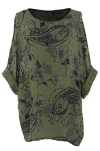 Load image into Gallery viewer, Floral Paisley Print Linen Top
