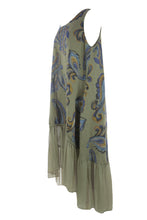 Load image into Gallery viewer, Paisley Print Silk Hem Linen Dress
