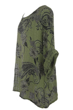 Load image into Gallery viewer, Floral Paisley Print Linen Top
