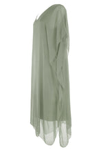 Load image into Gallery viewer, Batwing Silk Kaftan Midi
