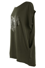 Load image into Gallery viewer, Silver Foil Heart Tunic Top
