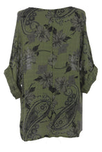 Load image into Gallery viewer, Floral Paisley Print Linen Top
