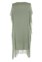 Load image into Gallery viewer, Batwing Silk Kaftan Midi
