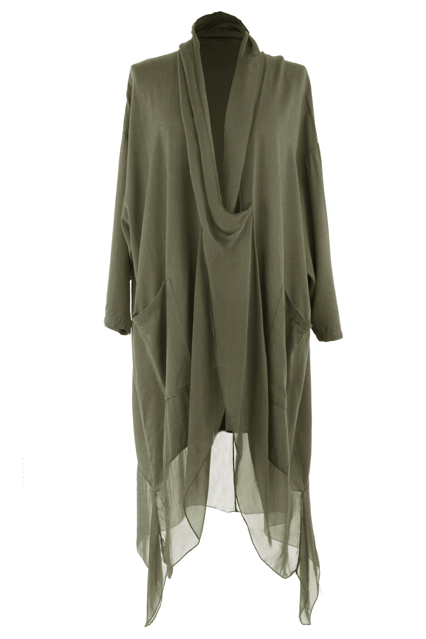 Crossover Silk Panel Tunic