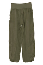 Load image into Gallery viewer, Ruched Ankle Linen Trouser
