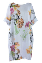 Load image into Gallery viewer, Floral Print Pleat Back Linen Dress
