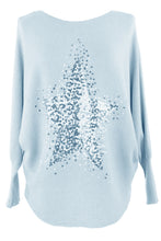 Load image into Gallery viewer, Sequin Star Ribbed Jumper
