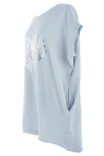 Load image into Gallery viewer, Silver Foil Heart Tunic Top
