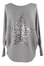 Load image into Gallery viewer, Sequin Star Ribbed Jumper
