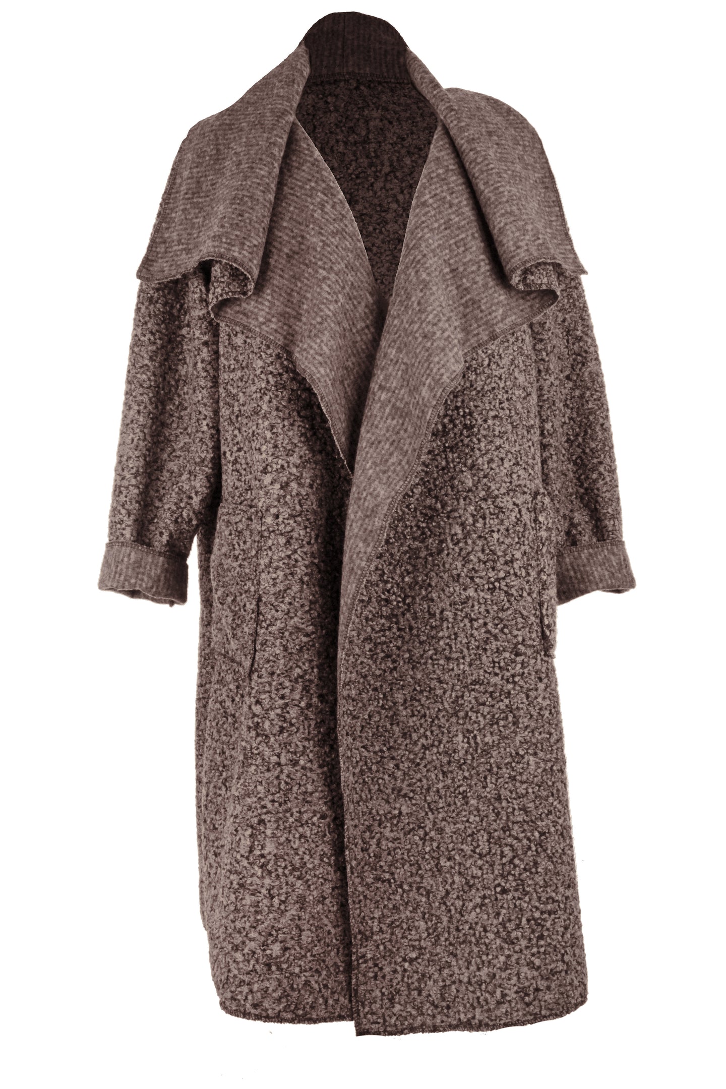 Fleck Boucle Waterfall Coat