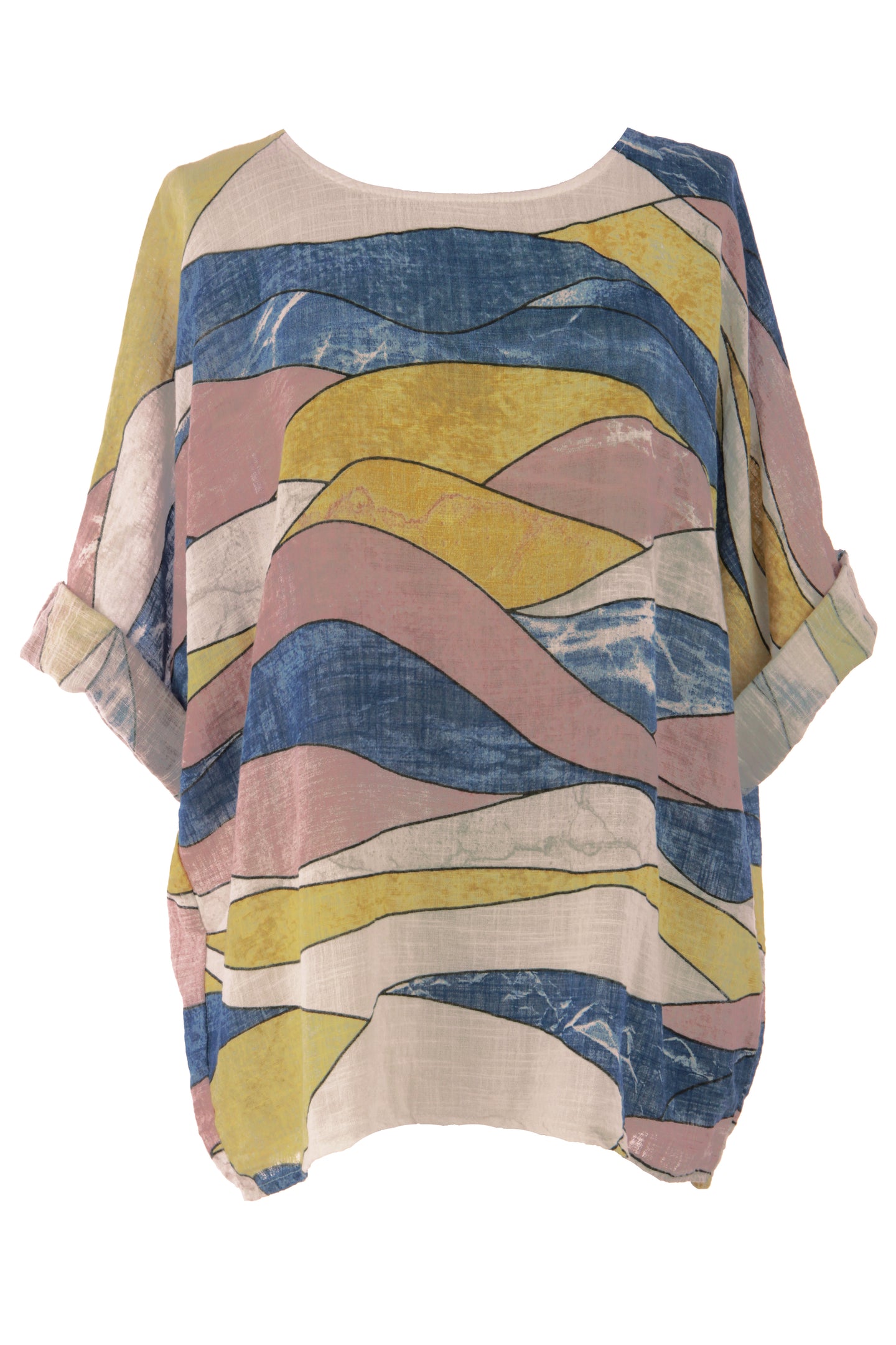 Abstract Print Cotton Top