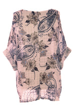 Load image into Gallery viewer, Floral Paisley Print Linen Top
