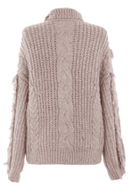 Load image into Gallery viewer, Cable Knit Fringe Wool Jumper
