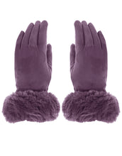 Load image into Gallery viewer, Faux Fur Cuff Suede Gloves
