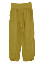 Load image into Gallery viewer, Ruched Ankle Linen Trouser
