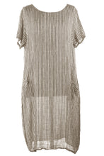 Load image into Gallery viewer, 2 Pocket Stripe Dress
