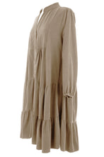 Load image into Gallery viewer, V Neck Corduroy Swing Dress
