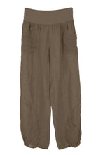 Load image into Gallery viewer, Ruched Ankle Linen Trouser
