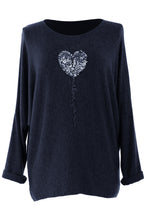 Load image into Gallery viewer, Sequin Heart Soft Knit Jumper
