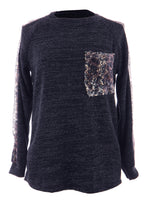 Load image into Gallery viewer, Leopard Sequin Trim Lurex Knit Jumper
