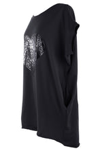 Load image into Gallery viewer, Silver Foil Heart Tunic Top
