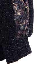 Load image into Gallery viewer, Leopard Sequin Trim Lurex Knit Jumper
