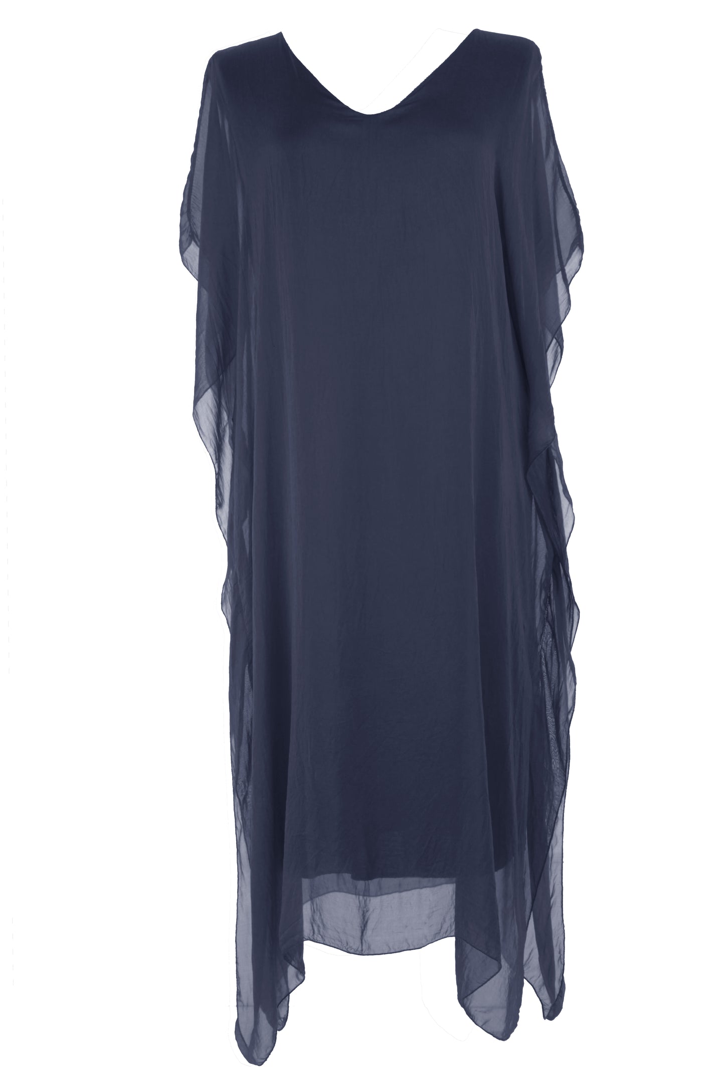 Batwing Silk Kaftan Midi