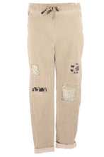 Load image into Gallery viewer, Leopard Sequin Patch Trouser
