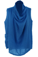 Load image into Gallery viewer, Sleeveless Cowl Linen Top
