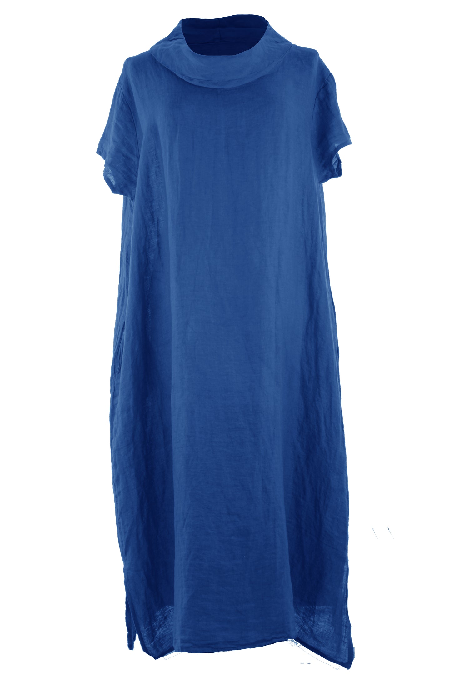 Cowl Neck Linen Midi