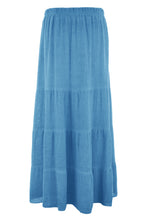 Load image into Gallery viewer, Tiered Teabag Linen Maxi Skirt
