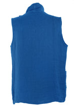 Load image into Gallery viewer, Sleeveless Cowl Linen Top
