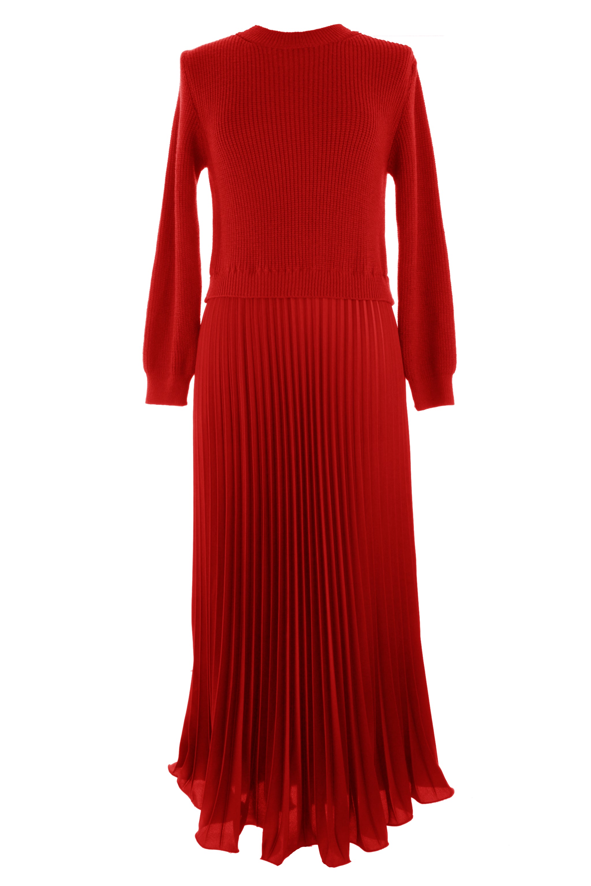 Ladies Women Italian Lagenlook Pleated Satin Knit Jumper Midi Dress Texture Online