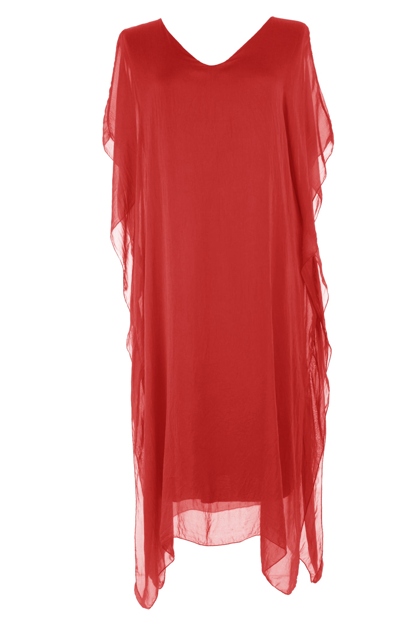 Batwing Silk Kaftan Midi