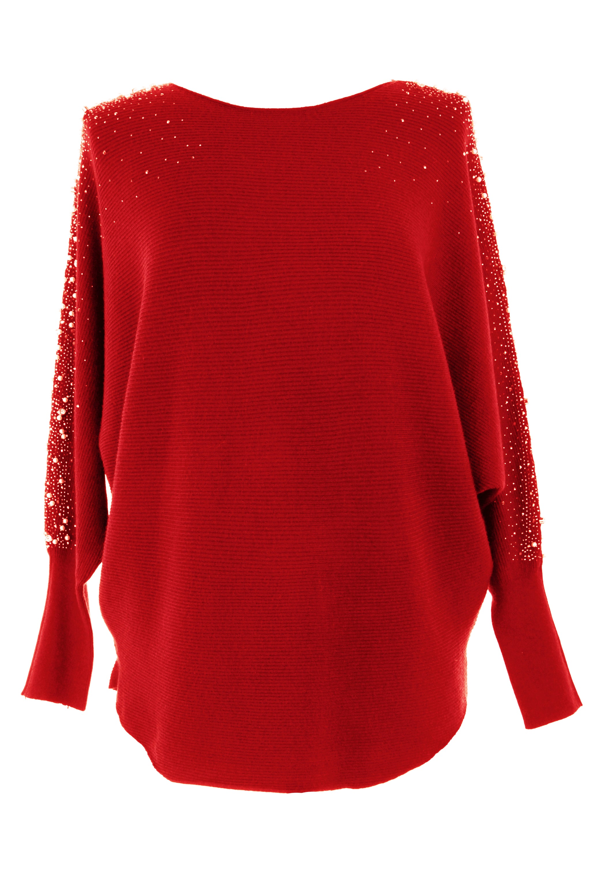 Jumper with pearls on sleeves best sale