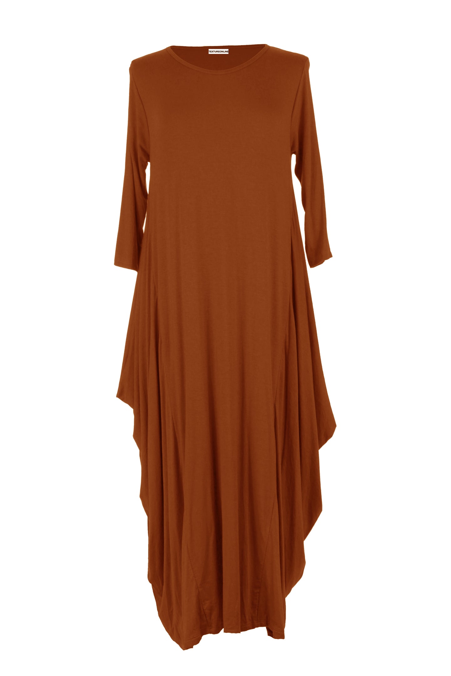 3/4 Sleeve Draped Dress