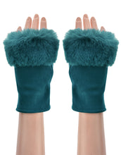 Load image into Gallery viewer, Faux Fur Fingerless Gloves
