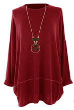 Load image into Gallery viewer, Lurex Trim Soft Knit Necklace Jumper
