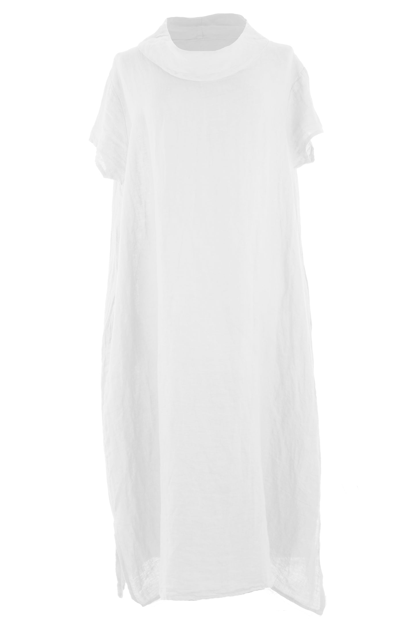 Cowl Neck Linen Midi