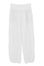 Load image into Gallery viewer, Ruched Ankle Linen Trouser
