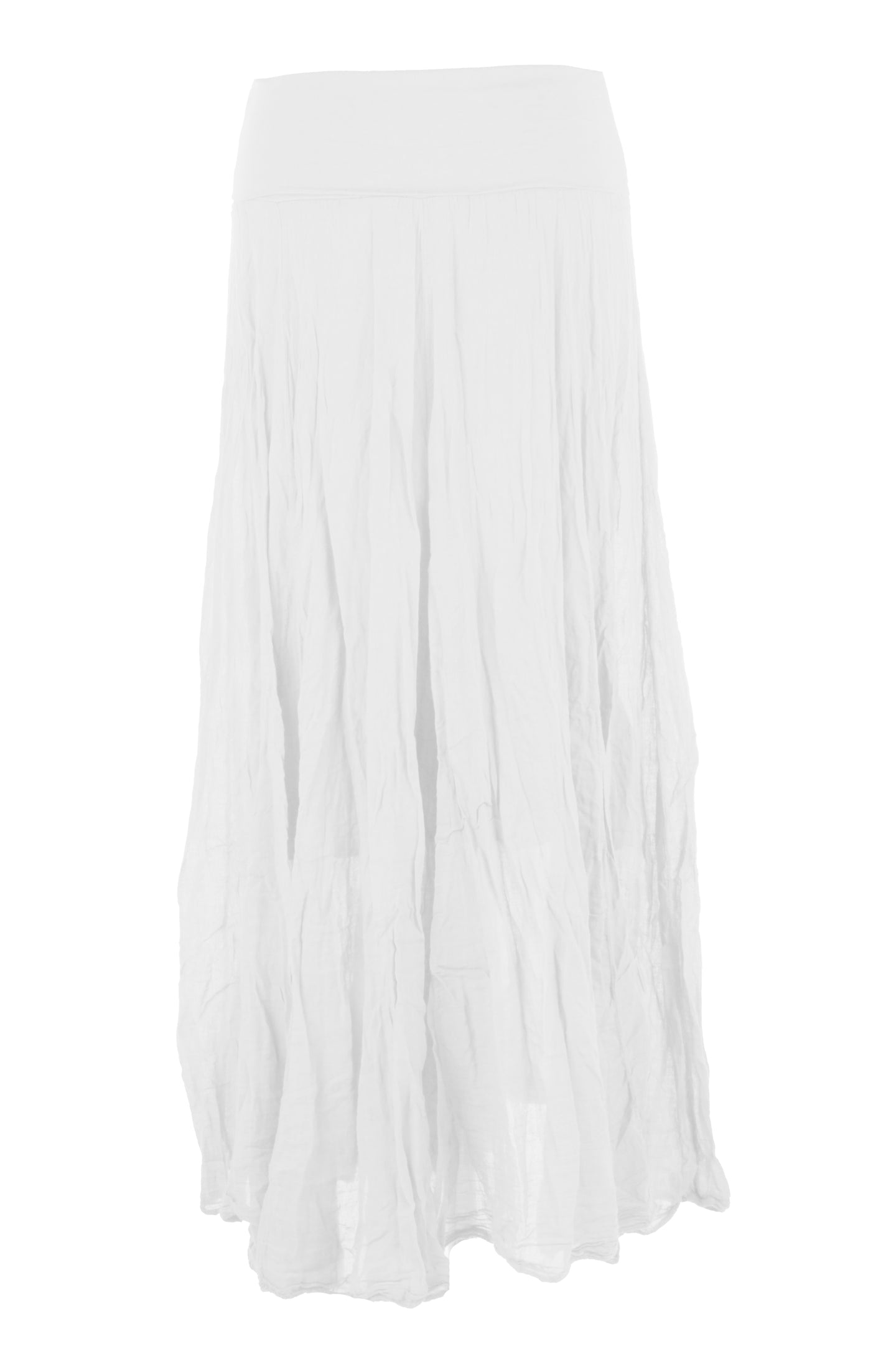 Cotton Panel Midi Skirt