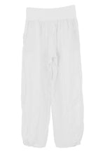 Load image into Gallery viewer, Ruched Ankle Linen Trouser
